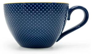 Hrnek Blue red, 330 ml – keramika, tmavě modrý reliéf a barevný vnitřek