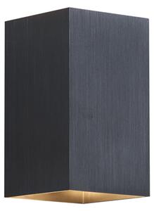 Moderní nástěnné svítidlo Gunmetal čtvercové 2-světla GU10 50mm - Sandy