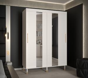 Šatní skříň Abi Calipso Pol Barva korpusu: Bílá, Rozměry: 150 cm, Dveře: Bílá + zrcadlo