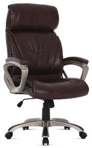 Kancelářská židle tmavě hnedá koženka KA-Y284 BR