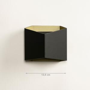 Nástěnné svítidlo Asymetrical Black and Gold (LMD)