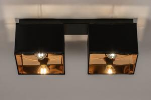 Stropní designové černé svítidlo Anders Black and Gold II (LMD)
