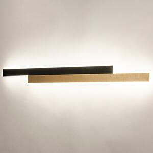 Nástěnné designové LED svítidlo Linea Black and Gold 100 (LMD)