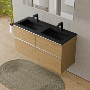 Base cabinet LAVOA 120 cm with mineral cast washbasin BRUXELLES - colour selectable