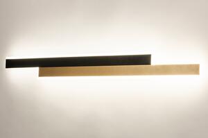Nástěnné designové LED svítidlo Linea Black and Gold 100 (LMD)
