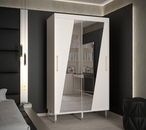 Šatní skříň Abi Calipso Rho Barva korpusu: Černá, Rozměry: 150 cm, Dveře: Černá + zrcadlo