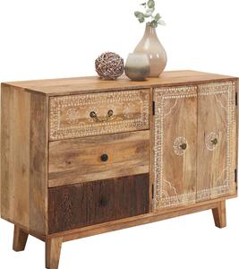 KOMODA, mangové dřevo, hnědá, 115/80/35 cm Ambia Home - Široké komody