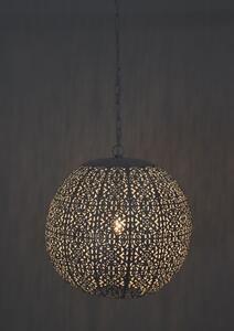 Kovová lampa v arabském stylu, bílo-stříbrná, 34x34x31cm