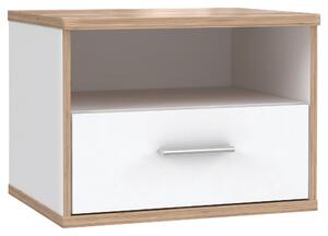 NOČNÍ STOLEK bílá, barvy dubu Xora - Dětské pokoje sestavy