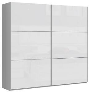 SKŘÍŇ S POSUVNÝMI DVEŘMI, bílá, vysoce lesklá bílá, 220/209,7/61,2 cm home24 - Šatní skříně