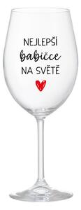 AKCE - NEJLEPŠÍ BABIČKA NA SVĚTĚ - čirá sklenice na víno 350 ml