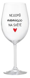 AKCE dárek nad 999Kč - NEJLEPŠÍ MAMINCE NA SVĚTĚ - čirá sklenice na víno 350 ml
