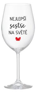 NEJLEPŠÍ SESTŘE NA SVĚTĚ - čirá sklenice na víno 350 ml