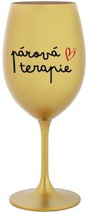 PÁROVÁ TERAPIE - zlatá sklenice na víno 350 ml