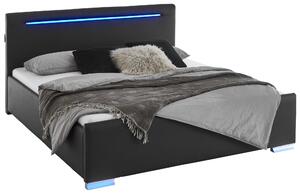 ČALOUNĚNÁ POSTEL, 180/200 cm, černá Boxxx - Manželské postele, Online Only