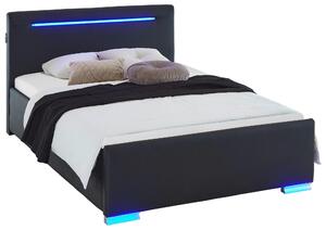ČALOUNĚNÁ POSTEL, 140/200 cm černá Boxxx - Jednolůžkové postele, Online Only