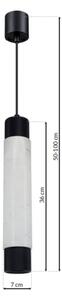 Lustr na lanku MARBLE WHITE/BLACK 1xGU10/8W/230V
