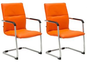 2 ks / set Jídelní / konferenční židle Somfy, oranžová