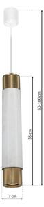 Lustr na lanku Marble white/brass 1xGU10/8W/230V
