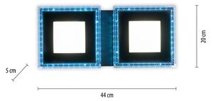 LED stropní Acri CCT RGB dálkové ovládání 44x20cm
