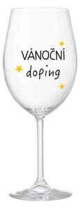 VÁNOČNÍ DOPING - čirá sklenice na víno 350 ml