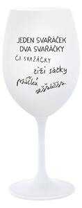 SVAŘÁČEK - bílá sklenice na víno 350 ml