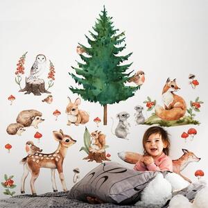 Dětská nálepka na zeď Lesní zvířátka Rozměry: L