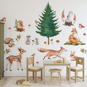 Dětská nálepka na zeď Lesní zvířátka Rozměry: M
