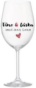VÍNO A LÁSKA: OBOJÍ ZRAJE ČASEM - čirá sklenice na víno 350 ml