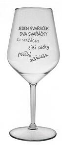 SVAŘÁČEK - čirá nerozbitná sklenice na víno 470 ml