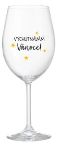 VYCHUTNÁVÁM SI VÁNOCE - čirá sklenice na víno 350 ml