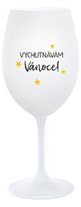VYCHUTNÁVÁM SI VÁNOCE - bílá sklenice na víno 350 ml