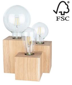 Spot-Light 2276374 - Stolní lampa VINCENT 3xE27/15W/230V dub
