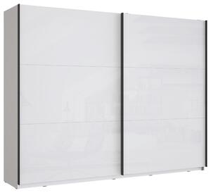 SKŘÍŇ S POSOUVACÍMI DVEŘMI, bílá, vysoce lesklá bílá, 269,9/209,7/61,2 cm home24 - Šatní skříně