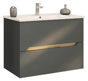 SKŘÍŇKA S UMYVADLEM, barvy grafitu, barvy grafitu, 85/63/45 cm Stylife - Koupelnové série