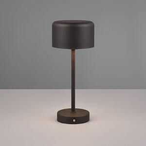 Nabíjecí stolní lampa Jeff LED, matně černá, výška 30 cm, kovová