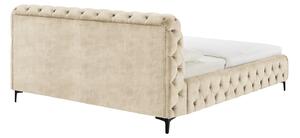 Designová postel Rococo 180 x 200 cm šampaňský samet