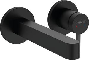 Hansgrohe Finoris Páková umyvadlová baterie pod omítku, pro montáž na stěnu s výtokem 16,8 cm, matná černá 76051670