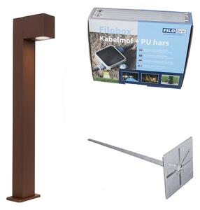 Průmyslové stojací venkovní svítidlo rezavě hnědá 65 cm IP44 - Baleno