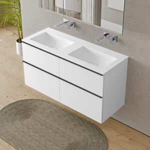 Base cabinet LAVOA 120 cm with mineral cast washbasin BRUXELLES - colour selectable