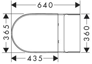Hansgrohe GladeLake S - Kombi WC 640, AquaChannel Flush, s nádržkou, WC sedátkem a poklopem se SoftClose a QuickRelease, bílá 60313450