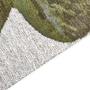 Bavlněný koberec 140 x 200 cm zelený/bílý BARZAH