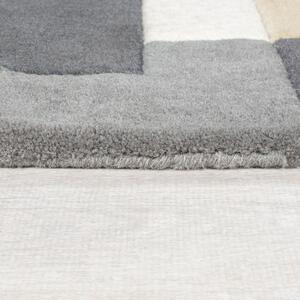 Šedý vlněný koberec běhoun 230x60 cm Collage - Flair Rugs