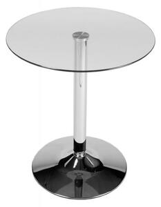 Stůl skleněný kulatý - v70 x Ø60 cm - Transparentní / sklo