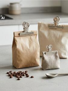 Sinsay - Sada kovových klipsů na obaly 18 pack - sříbrná