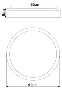Globo 41586-18 - LED Stmívatelné stropní svítidlo SONNY LED/18W/230V + DO