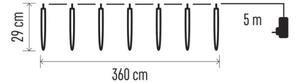 LED Vánoční venkovní řetěz 140xLED/8,6m IP44