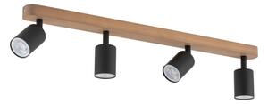 Bodové svítidlo TOP WOOD 4xGU10/10W/230V černá/dřevo