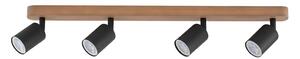 Bodové svítidlo TOP WOOD 4xGU10/10W/230V černá/dřevo