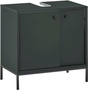 SKŘÍŇKA POD UMYVADLO, tmavě zelená, tmavě zelená, 60/62/32 cm Xora - Koupelnové série, Online Only